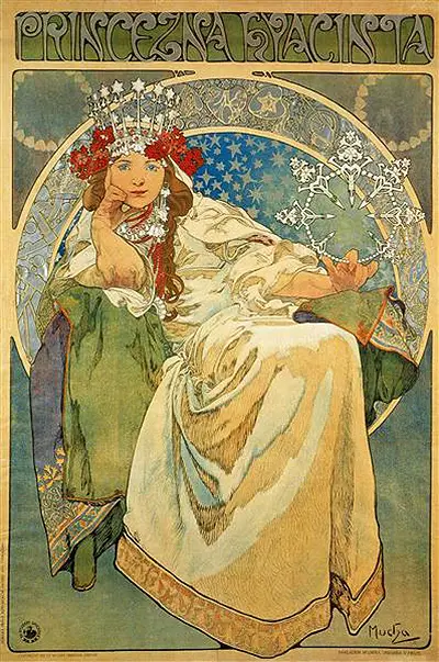 Art Nouveau Poster/Print Princezna Hyacinta Alphonse Mucha 